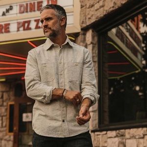 Taylor Stitch 42 Utility Shirt Japanese Kuroki Natural Nep